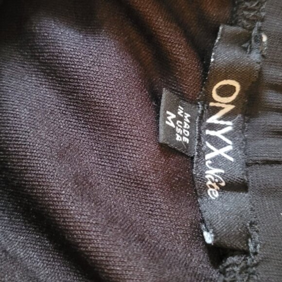Onyx Nite black Chiffon Evening Skirt Medium - Picture 3 of 3